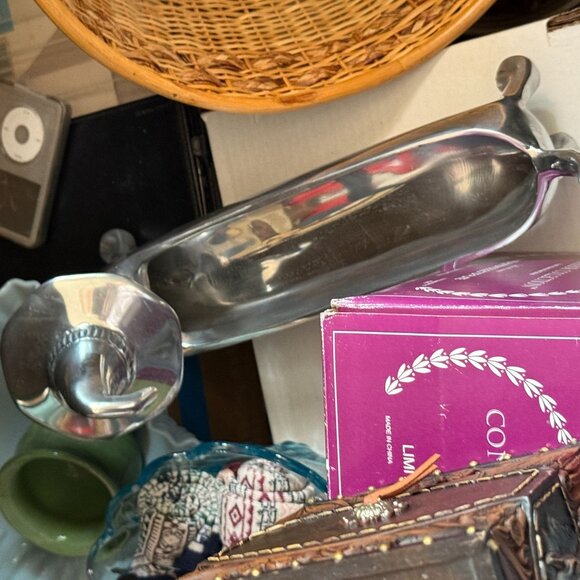 Vtg Seymour Mann Connoisseur 3D Hummingbirds Lily Collectors Plate Box Stand COA - Picture 14 of 14